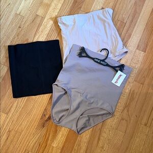 Lot of 3 - Black and Tan Shapewear Set
